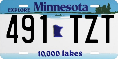 MN license plate 491TZT