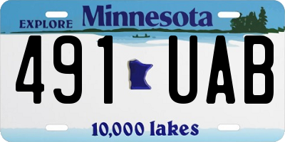 MN license plate 491UAB