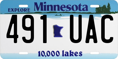 MN license plate 491UAC