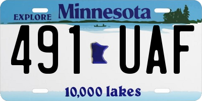 MN license plate 491UAF