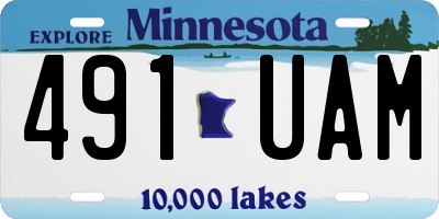 MN license plate 491UAM