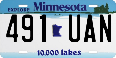 MN license plate 491UAN