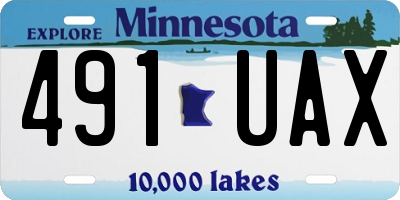 MN license plate 491UAX