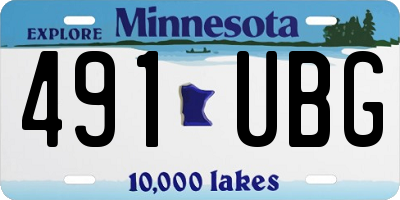 MN license plate 491UBG