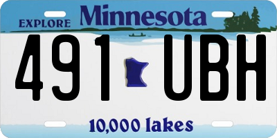 MN license plate 491UBH