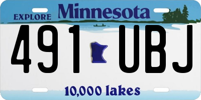 MN license plate 491UBJ