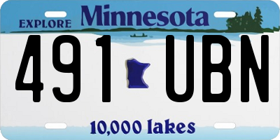 MN license plate 491UBN