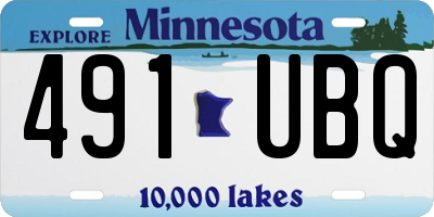 MN license plate 491UBQ