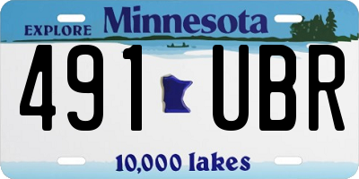MN license plate 491UBR