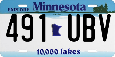 MN license plate 491UBV