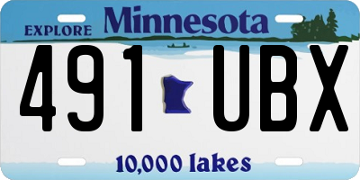 MN license plate 491UBX
