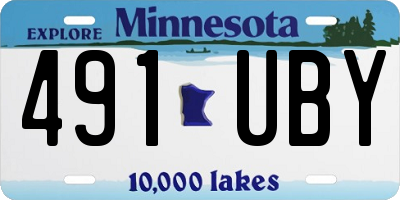 MN license plate 491UBY