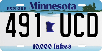 MN license plate 491UCD