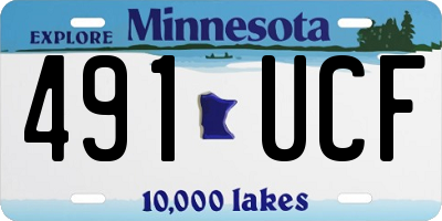 MN license plate 491UCF