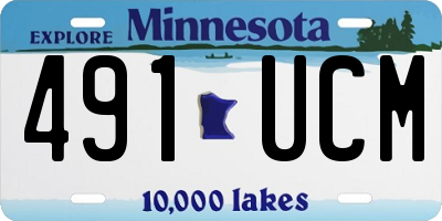 MN license plate 491UCM