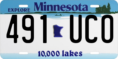 MN license plate 491UCO