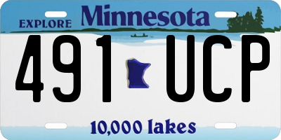 MN license plate 491UCP