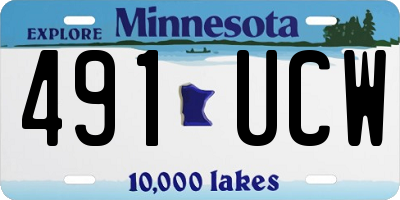 MN license plate 491UCW