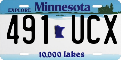 MN license plate 491UCX