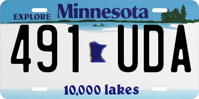 MN license plate 491UDA