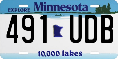 MN license plate 491UDB