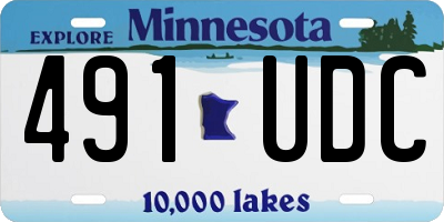 MN license plate 491UDC