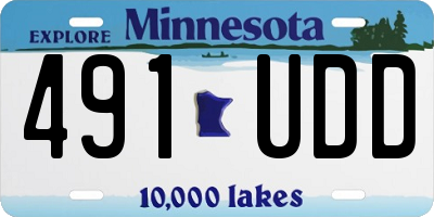 MN license plate 491UDD