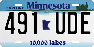 MN license plate 491UDE