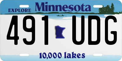 MN license plate 491UDG