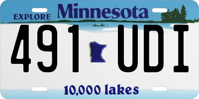 MN license plate 491UDI