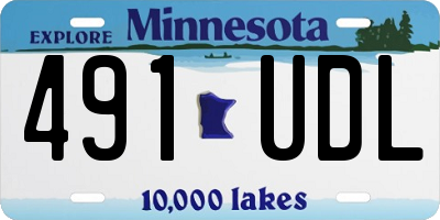 MN license plate 491UDL