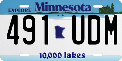 MN license plate 491UDM