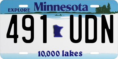 MN license plate 491UDN
