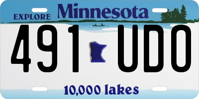 MN license plate 491UDO