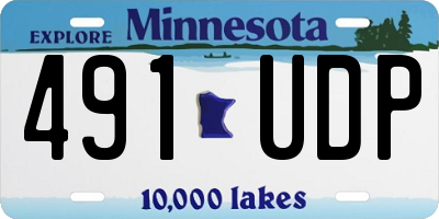 MN license plate 491UDP