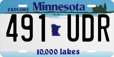 MN license plate 491UDR