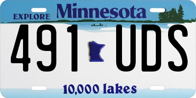 MN license plate 491UDS