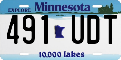 MN license plate 491UDT