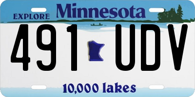 MN license plate 491UDV