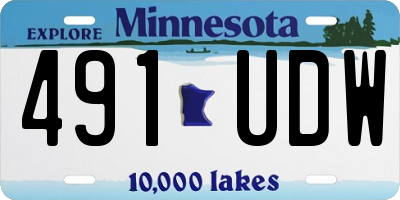 MN license plate 491UDW