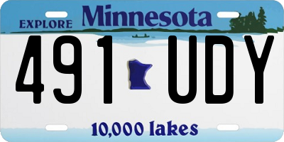 MN license plate 491UDY