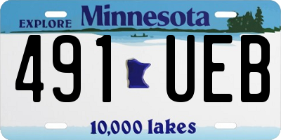 MN license plate 491UEB