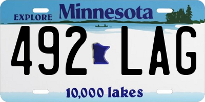 MN license plate 492LAG