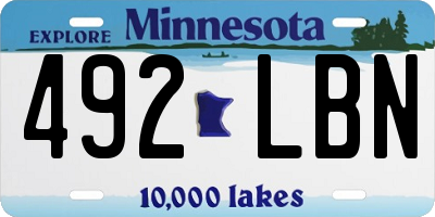 MN license plate 492LBN
