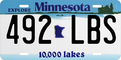 MN license plate 492LBS