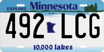 MN license plate 492LCG