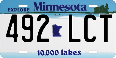 MN license plate 492LCT