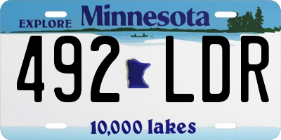 MN license plate 492LDR