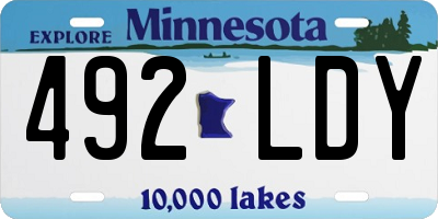 MN license plate 492LDY