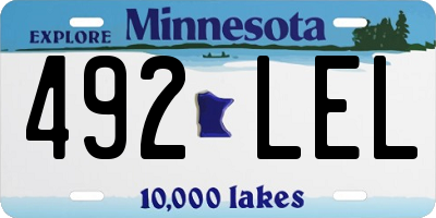 MN license plate 492LEL